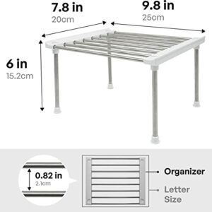 Carrotez Stackable Pantry Cabinet Organizer Set of 2, Pantry Organization and Storage, Cabinet organizers and Storage, Pantry Storage Shelf Organizer, Kitchen Cabinet Organizer, White 9.8 x 7.8 x 6.1"