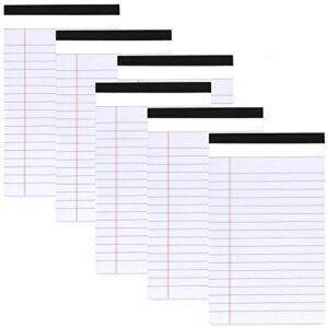 emraw white jr. perforated edge legal ruled universal 50 sheets letter writing pad- 50 ct. 5″ x 8″ inch (pack of 6)