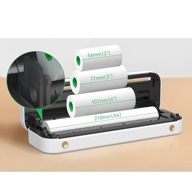 SLNFXC Paper Printer Portable USB Bluetooth Wireless Thermal Transfer Printer Support Mobile Smartphone Printer
