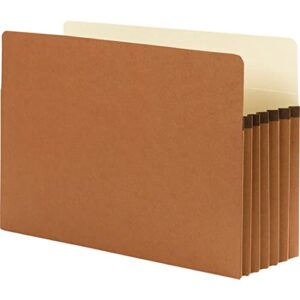 Smead File Pocket, Straight-Cut Tab, 5-1/4" Expansion, Legal Size, Redrope, 10 per Box (74234)