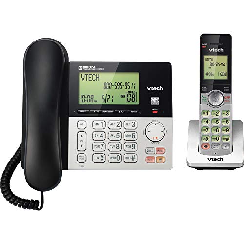 VTech CS6949 DECT 6.0 Standard Phone - Black, Silver 4.4" x 7.8" x 7.8"