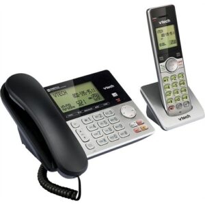 VTech CS6949 DECT 6.0 Standard Phone - Black, Silver 4.4" x 7.8" x 7.8"