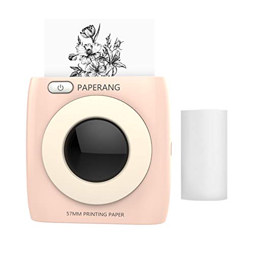 BISOFICE PAPERANG Mini Pocket Printer BT Wireless Printer Portable Thermal Printer 300dpi for Photo Picture Receipt Memo Note Label Sticker Compatible with Android iOS Windows Mac