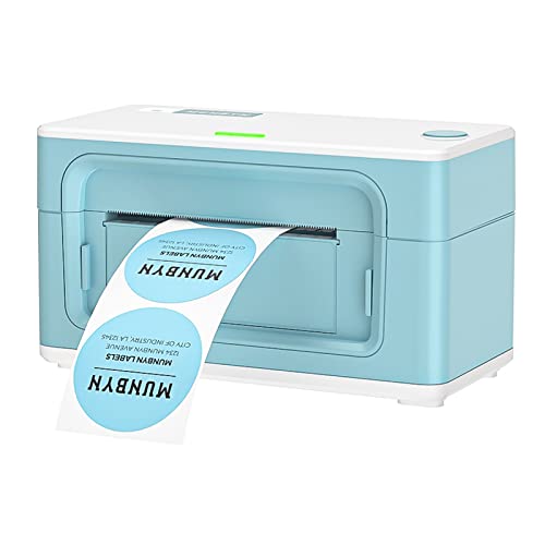 MUNBYN Blue Label Printer, 150 mm/s Thermal Shipping Label Printer for Shipping Packages, Compatible with UPS, USPS, FedEx, Industrial Label Makers