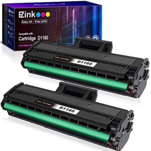 e-z ink (tm) compatible toner cartridge replacement for dell yk1pm 1160 331-7335 hf44n hf442 to use with b1160 b1160w b1163w b1165nfw mono laser printers (black, 2 pack)