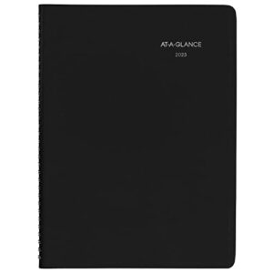 at-a-glance 2023 weekly planner, dayminder, quarter-hourly appointment book, 8″ x 11″, large, black (g52000)