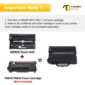 Toner Bank Compatible DR820 Drum Unit Replacement for Brother DR820 DR-820 DR 820 Work with Brother HL-L6200DW MFC-L5850DW HLL6200DW MFC-L5900DW MFC-L5700DW HL-L5200DW MFC-L6800DW Printer-1 Pack