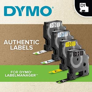 DYMO Standard D1 45010 Labeling Tape (Black Print on Clear Tape, 1/2'' W x 23' L, 1 Cartridge), DYMO Authentic