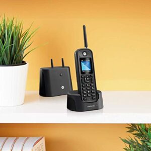 Motorola O212 DECT 6.0 Long Range Cordless Phone - Wireless Phones for Home & Office Phone with Answering Machine - Indoors and Outdoors, Water & Dust Resistant, IP67 Certified - Black, 2 Handsets