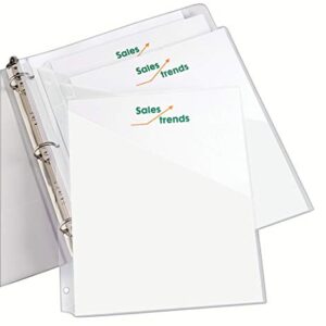 Avery Binder Pockets, Clear, 8.5" x 11", Acid-Free, Durable, 5 Pockets, 3 Packs (75296)