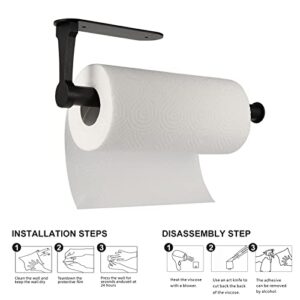 Paper Towel Holder,Under Cabinet Paper Towel Holder Optional Perforated or self-Adhesive,Paper Towel Holder Wall Mount for Kitchen,Sturdy and Durable Kitchen Organization