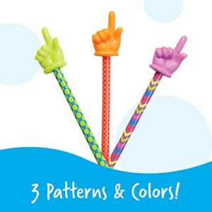 Learning Resources Patterned Hand Pointers - 3 Pieces, Ages 3+ Classroom Pointer for Kids, Reading Pointers for Kids, Homeschool and Classroom Supplies
