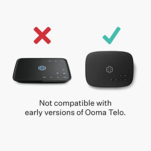 Ooma HD3 Handset cordless phone with picture caller-ID and HD voice quality, Works only with Ooma Telo VoIP free Internet home phone service.