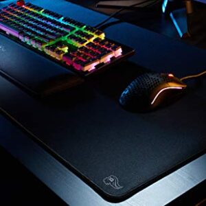 Glorious XXL Extended Gaming Mouse Mat/Pad - Stealth Edition - Large, Wide (XXL Extended) Black Cloth Mousepad, Stitched Edges | 18"x36" (G-XXL-Stealth)