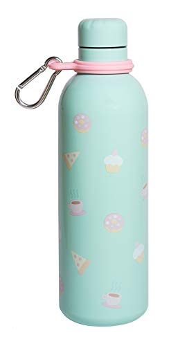 Grupo Erik Official Pusheen Water Bottle-Sports Bottle-500ml / 17OZ, Stainless Steel, Vacuum Insulated Water Bottle, Double Wall Reusable Water Bottle With Carabiner, BPA Free, Kawaii Water Bottle