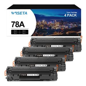 78a toner cartridges 4 black high yield replacement for hp 78a ce278a toner cartridge | works with hp laserjet pro p1566, p1606 series, hp laserjet pro mfp m1536 series | ce278d