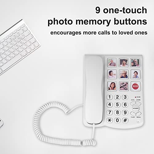 It can Edit 9 one Touch Memory Speed Dialing and Images, Elderly Image Phone, Phone for Patients with Alzheimer's Disease and Enlarged Phone for Patients with Hearing Impairment