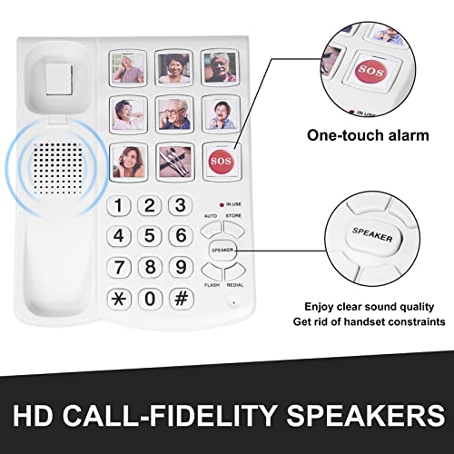 It can Edit 9 one Touch Memory Speed Dialing and Images, Elderly Image Phone, Phone for Patients with Alzheimer's Disease and Enlarged Phone for Patients with Hearing Impairment