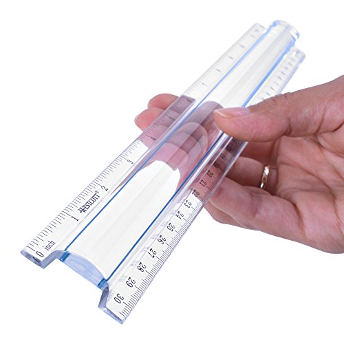 Westcott 12-Inch Data Processing Magnifying Ruler, Clear