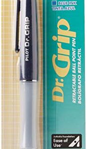 PILOT Dr. Grip Refillable & Retractable Ballpoint Pen, Medium Point, Navy Barrel, Blue Ink, Single Pen (36101)