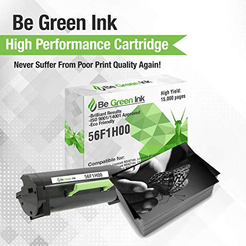 Be Green Ink Compatible Replacement Toner Cartridge for Lexmark MS321 MX321 MS421 MX421 MS521 MX521 MS621 MX621 MS321dn, MS421dn, MS421dw, MS521dn, MS621dn, MS622de, MX521de - 56F1H00 15K Black Toner