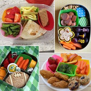 XANGNIER Silicone Lunch Box Dividers,40 Pcs Silicone Cupcake Liners,Silicone Muffin Cups,Bento Box Accessories for Kids