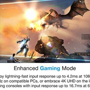 Optoma UHD35 True 4K UHD Gaming Projector | 3,600 Lumens | 4.2ms Response Time at 1080p with Enhanced Gaming Mode | 240Hz Refresh Rate | HDR10 & HLG