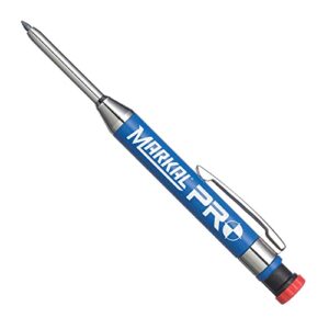 Markal 96270 - Markal PRO Holder with 1 Graphite Lead, Built-in Sharpener, 1 Click Advance, Heavy-Duty Metal Barrel Construction & Extended Needle-Nose Tip for Use in Toughest Jobs