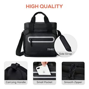 TOURIT Large Lunch Bag 14L Insulated Lunch Box Lunch Cooler for Men Work, School, Black