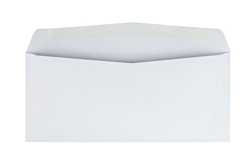 Quality Park #10 Envelopes, 4-1/8 x 9-1/2 Inches, 24 lb White, Gummed, 500 per Box (QUA90020)