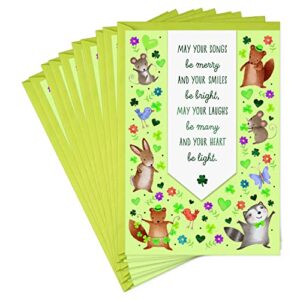 hallmark pack of st. patricks day cards, festive critters (10 cards and envelopes)