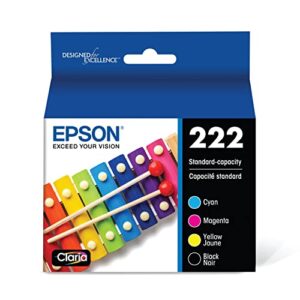 epson t222 black and color combo ink cartridges, standard capacity