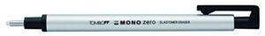 tombow holder eraser, mono zero round shapre silver (eh-kur04)