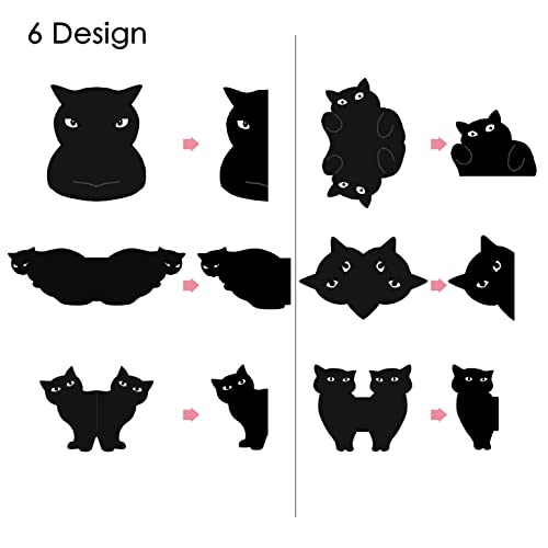 Yasest Magnetic Bookmarks - 6 Pieces Assorted Cute Book Markers Clip Set for Teachers Students Book Lovers Reading, for School Office Home Supplies, Kawaii Cat Magnet Page Markers