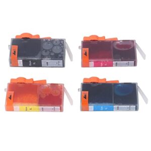 FTVOGUE 4Pcs Printer Cartridge BK C M Y Clear Print 1000 Pages Output Fadeless Print Ink Cartridge for Deskjet Ink Advantage 3525 4615 4620