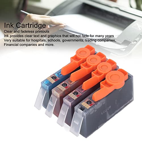 FTVOGUE 4Pcs Printer Cartridge BK C M Y Clear Print 1000 Pages Output Fadeless Print Ink Cartridge for Deskjet Ink Advantage 3525 4615 4620