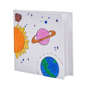 6 Pack Blank Books for Kids to Write Stories, Hardcover Sketchbooks for Students, 36 Pages (White, 5x5 In)