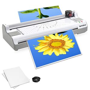 7 in 1 laminator, laminator machine for a3/a4/a6, laminator machine with laminating sheets 70pouches for office home school use,paper trimmer, corner rounder hot &cold.