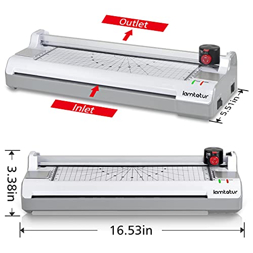 7 in 1 Laminator, Laminator Machine for A3/A4/A6, Laminator Machine with Laminating Sheets 70pouches for Office Home School Use,Paper Trimmer, Corner Rounder Hot &Cold.