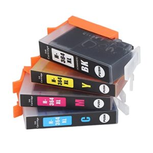 ftvogue ink cartridge, fadeless print printer cartridge abs for photosmart b8550 b8553 b8558 c6380 c6383 (bk c m y 4 colors)