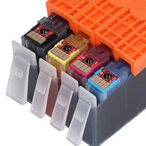 FTVOGUE Ink Cartridge, Fadeless Print Printer Cartridge ABS for Photosmart B8550 B8553 B8558 C6380 C6383 (BK C M Y 4 Colors)