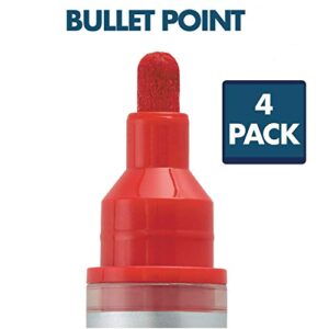 Quartet Glass Board Dry Erase Markers, Premium, Bullet Tip, Assorted Colors, 4 Pack (79552)