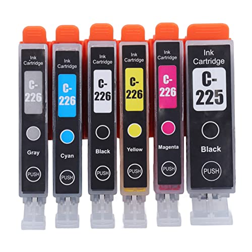 FTVOGUE Ink Cartridge,ABS Housing Replacement for PIXMA IX6520 IP4820 IP4920 (BK BK C M Y GY 6 Colors)