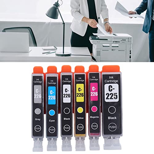 FTVOGUE Ink Cartridge,ABS Housing Replacement for PIXMA IX6520 IP4820 IP4920 (BK BK C M Y GY 6 Colors)