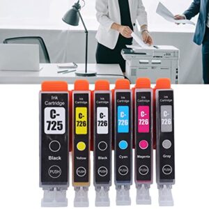 Ink Cartridge,ABS Printer Cartridge with Ink for PIXMA IP4870 IP4970 IX6560 Printer (BK BK C M Y GY 6 Colors)