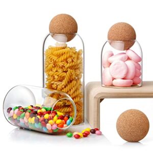 nutriups storage glass jar set food storage tank with wooden lid 500 ml,800ml,1200ml