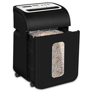 paper shredder for home office,vidateco 14-sheet 60-mins micro cut shredder with us patented blade,shred card/cd/clip/staple,shredder for home use heavy duty,auto jam proof,5.3-gallon pullout bin(etl)