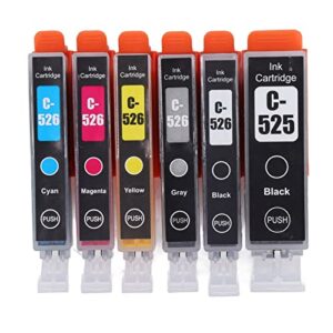 ink cartridge,clear printing cartridge combo pack for pixma ip4850 ip4950 ix6550 (bk bk c m y 5 colors)