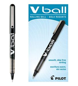 pilot vball liquid ink rolling ball stick pens, extra fine point, black ink, 12-pack (35200)