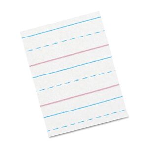 Pacon PACZP2413 Zaner-Bloser Sulphite Handwriting Paper, Dotted Midline, Grade 2, 1/2" x 1/4" x 1/4" Ruled Short, 8" x 10-1/2", 500 Sheets